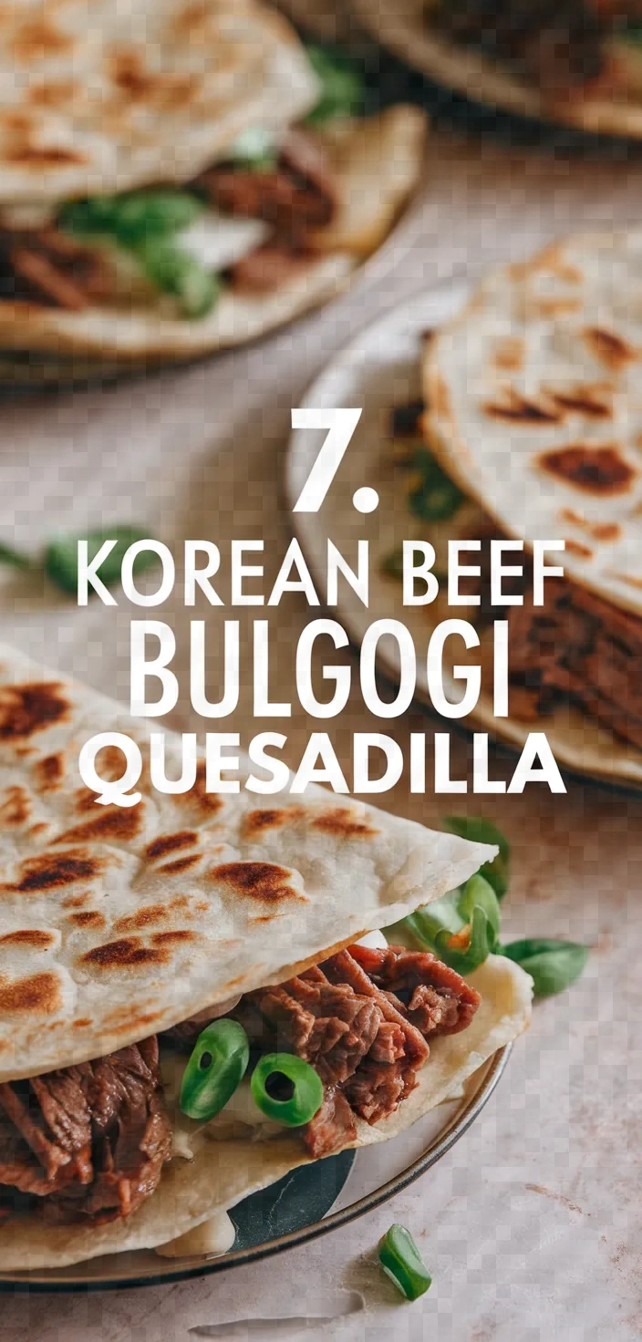 7. Korean Beef Bulgogi Quesadilla