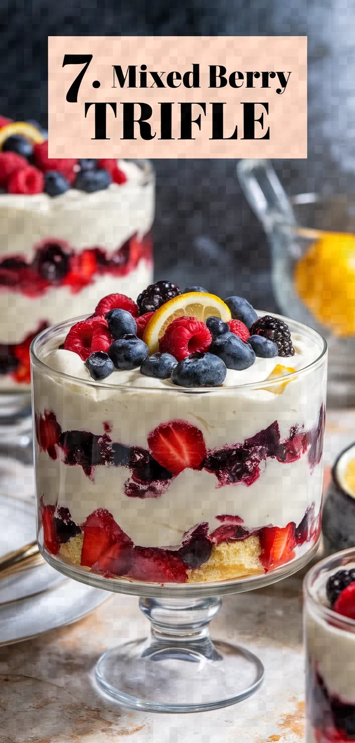 7. Mixed Berry Trifle