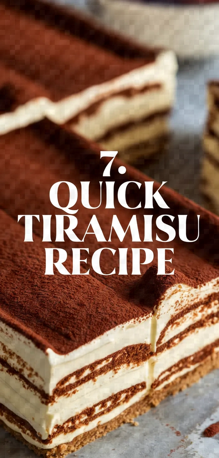 7. Quick Tiramisu Recipe