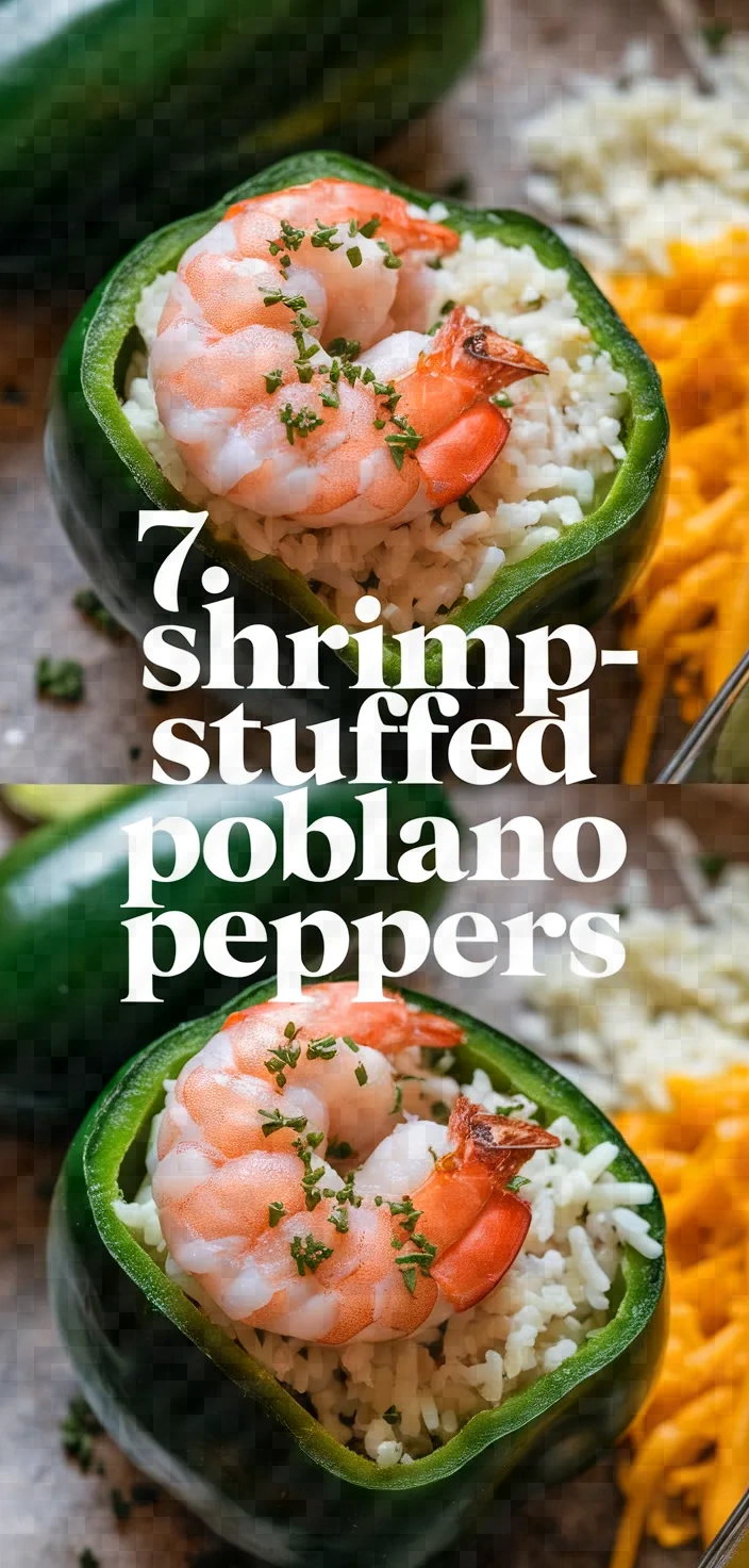 7. Shrimp-Stuffed Poblano Peppers