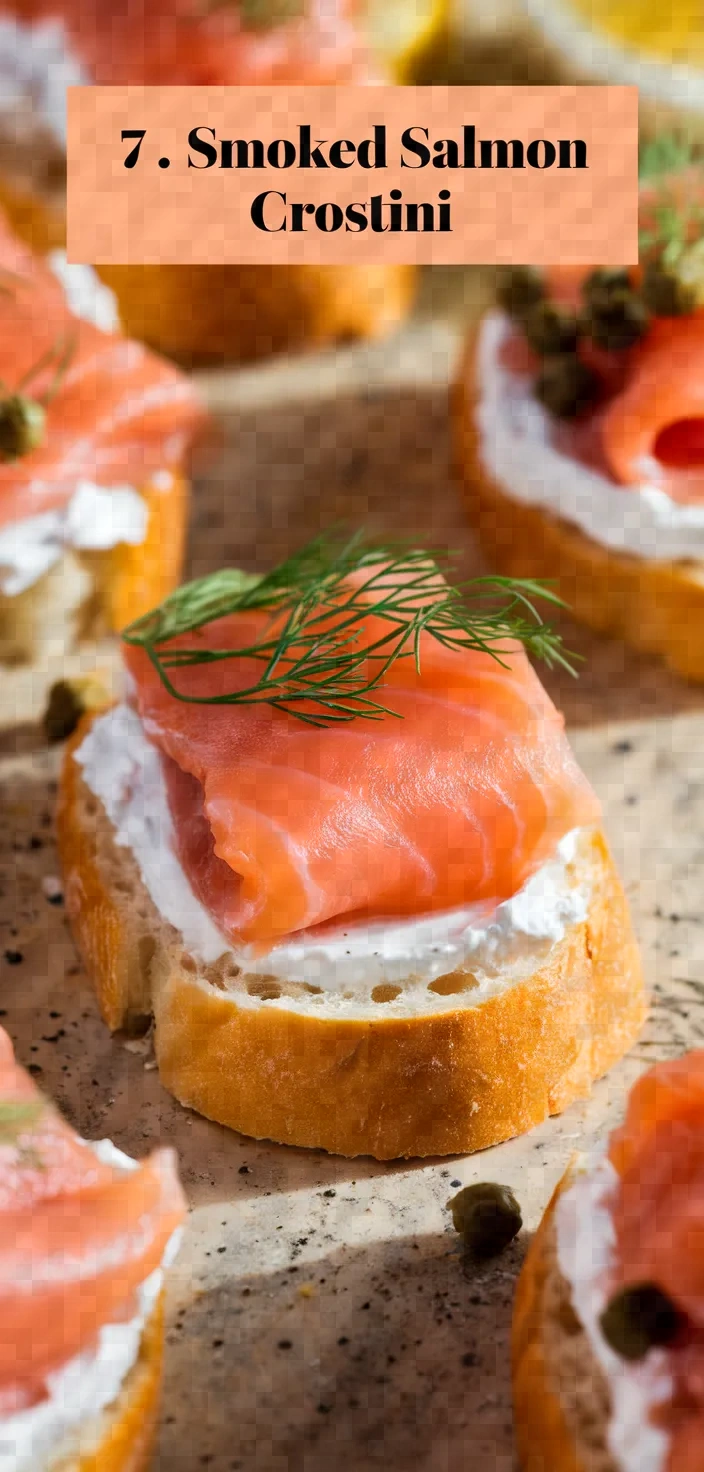 7. Smoked Salmon Crostini