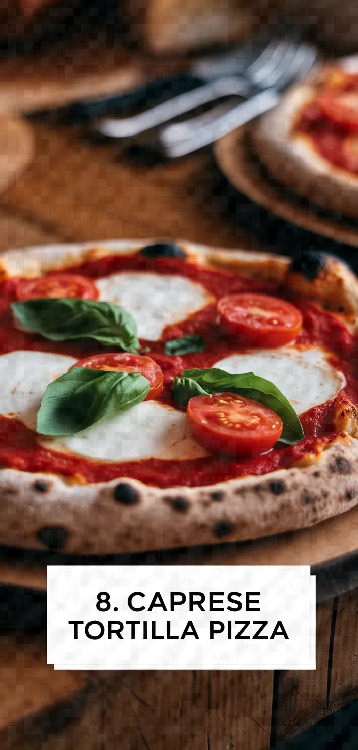 8. Caprese Tortilla Pizza