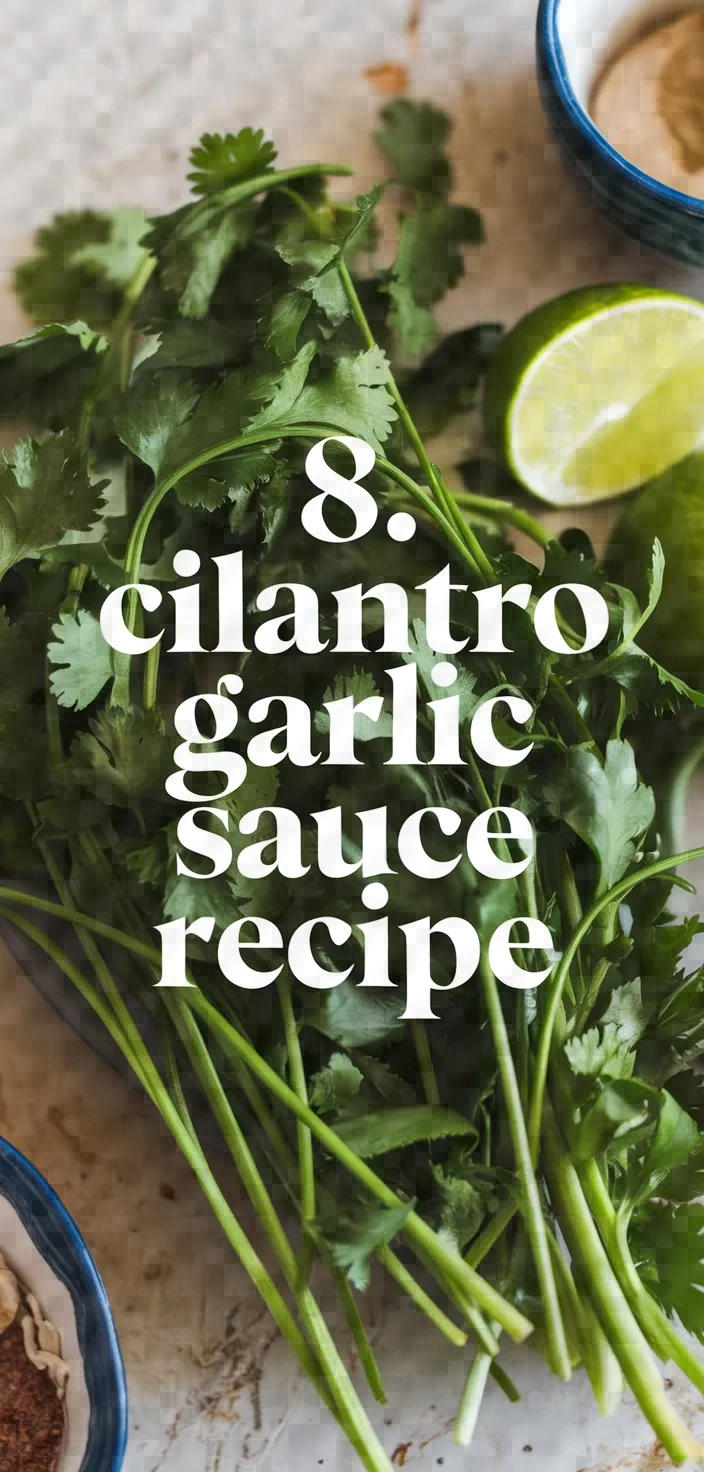 8. Cilantro Garlic Sauce Recipe