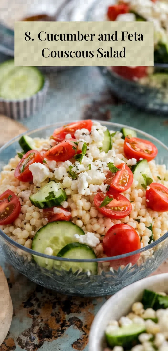 8. Cucumber and Feta Couscous Salad