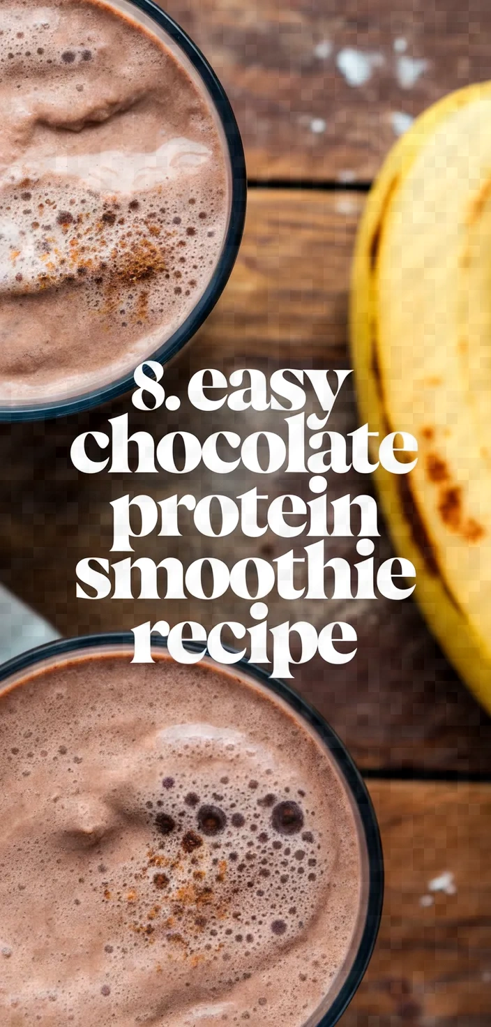 8. Easy Chocolate Protein Smoothie Recipe