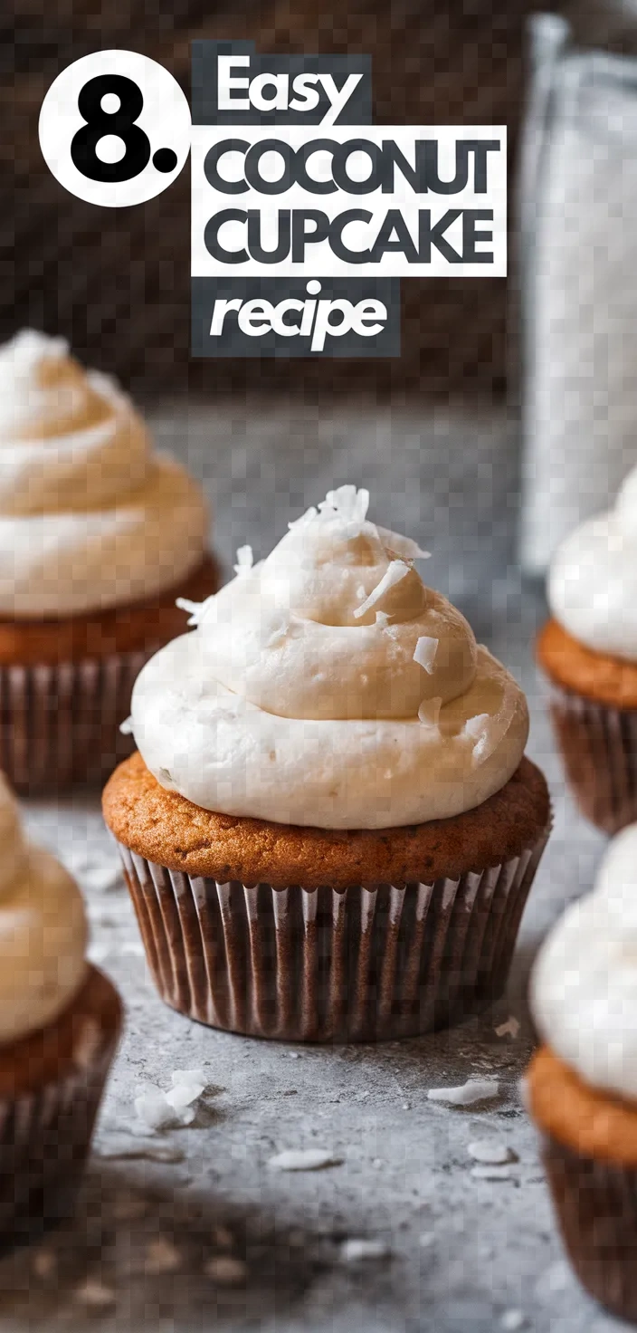 8. Easy Coconut Cupcake Recipe