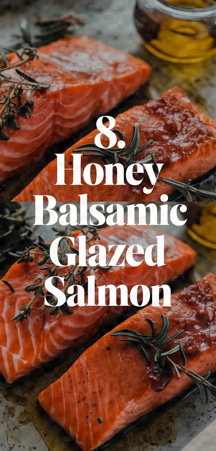 8. Honey Balsamic Glazed Salmon