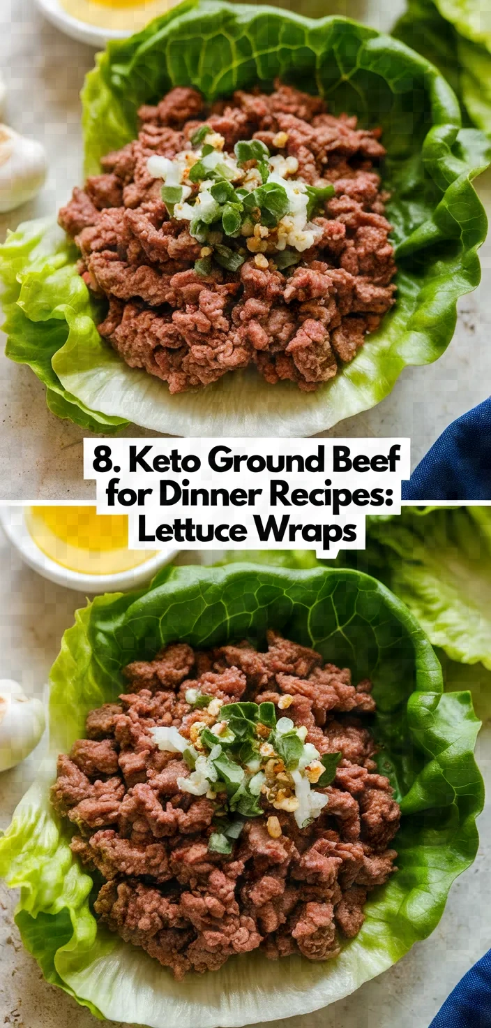 8. Keto Ground Beef for Dinner Recipes: Lettuce Wraps