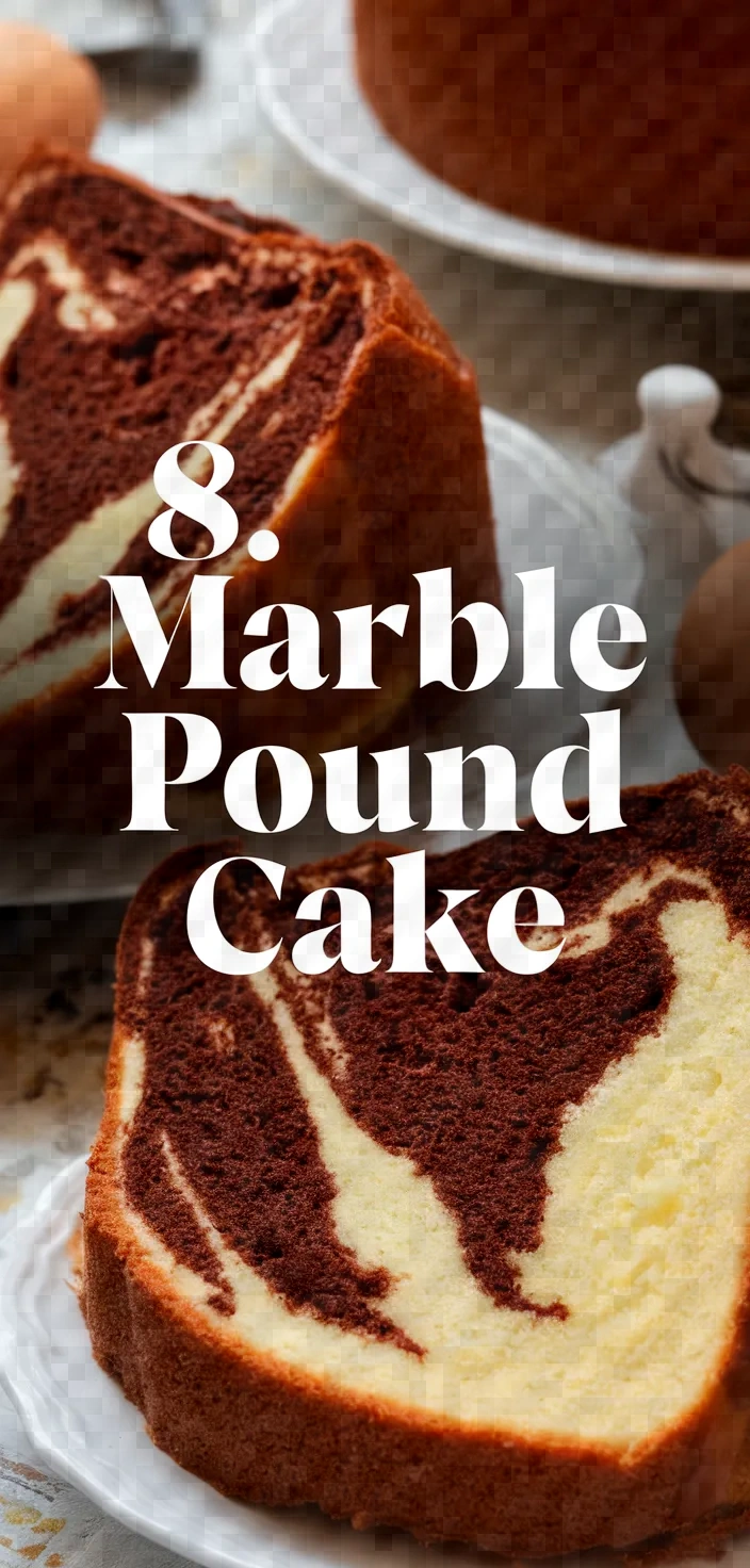 8. Marble Pound Cake