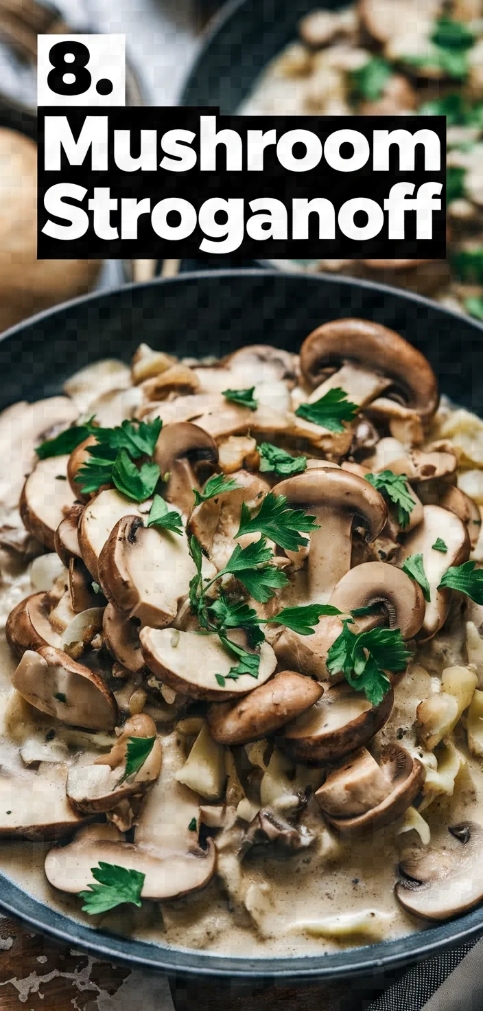 8. Mushroom Stroganoff