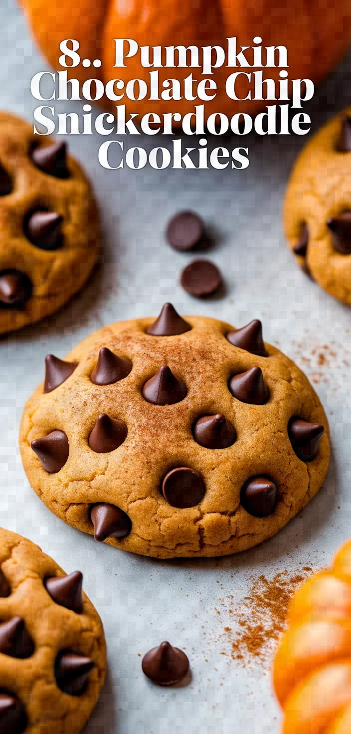 8. Pumpkin Chocolate Chip Snickerdoodle Cookies