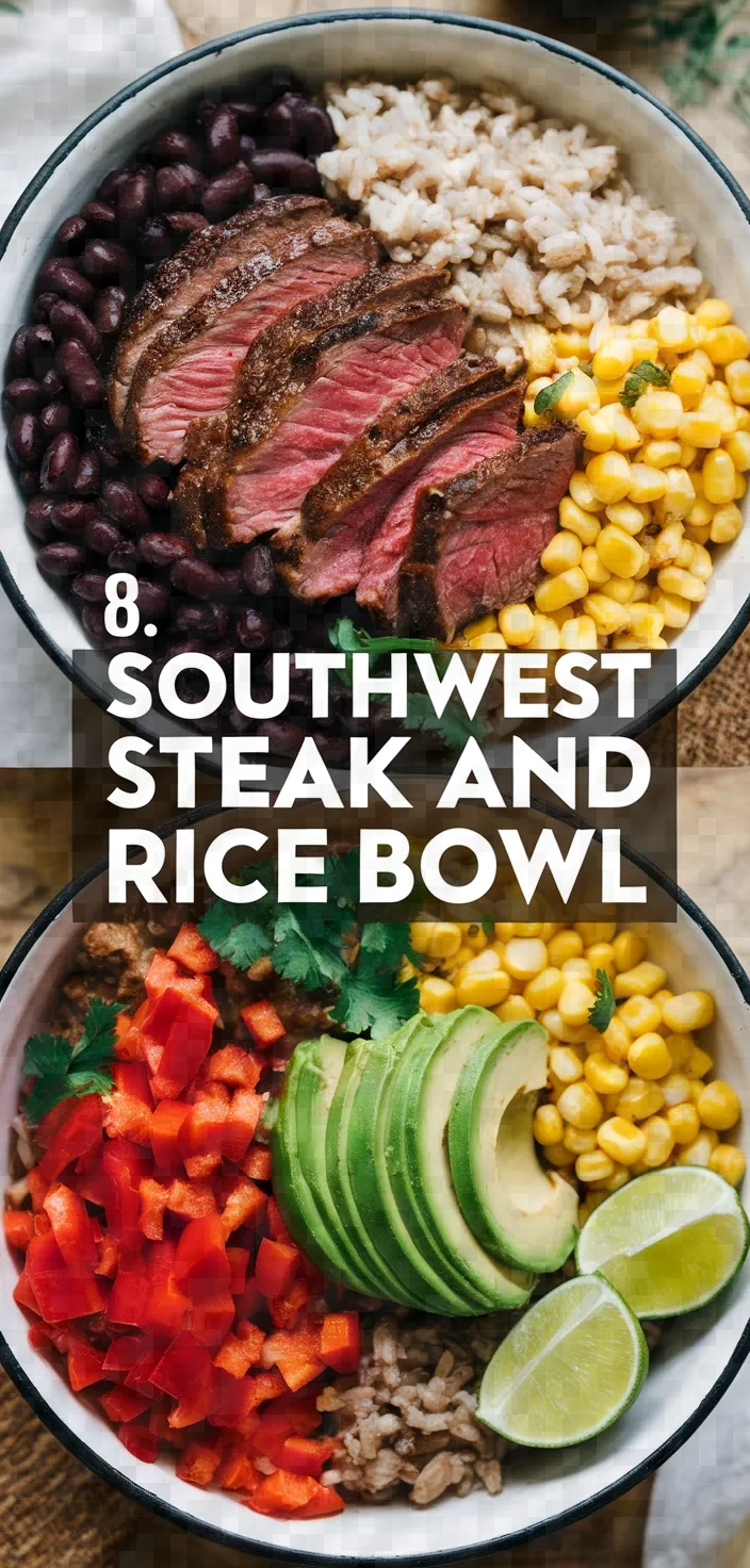 8. Southwest Steak and Rice Bowl