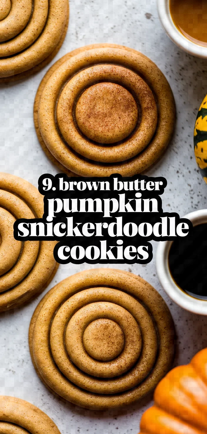 9. Brown Butter Pumpkin Snickerdoodle Cookies