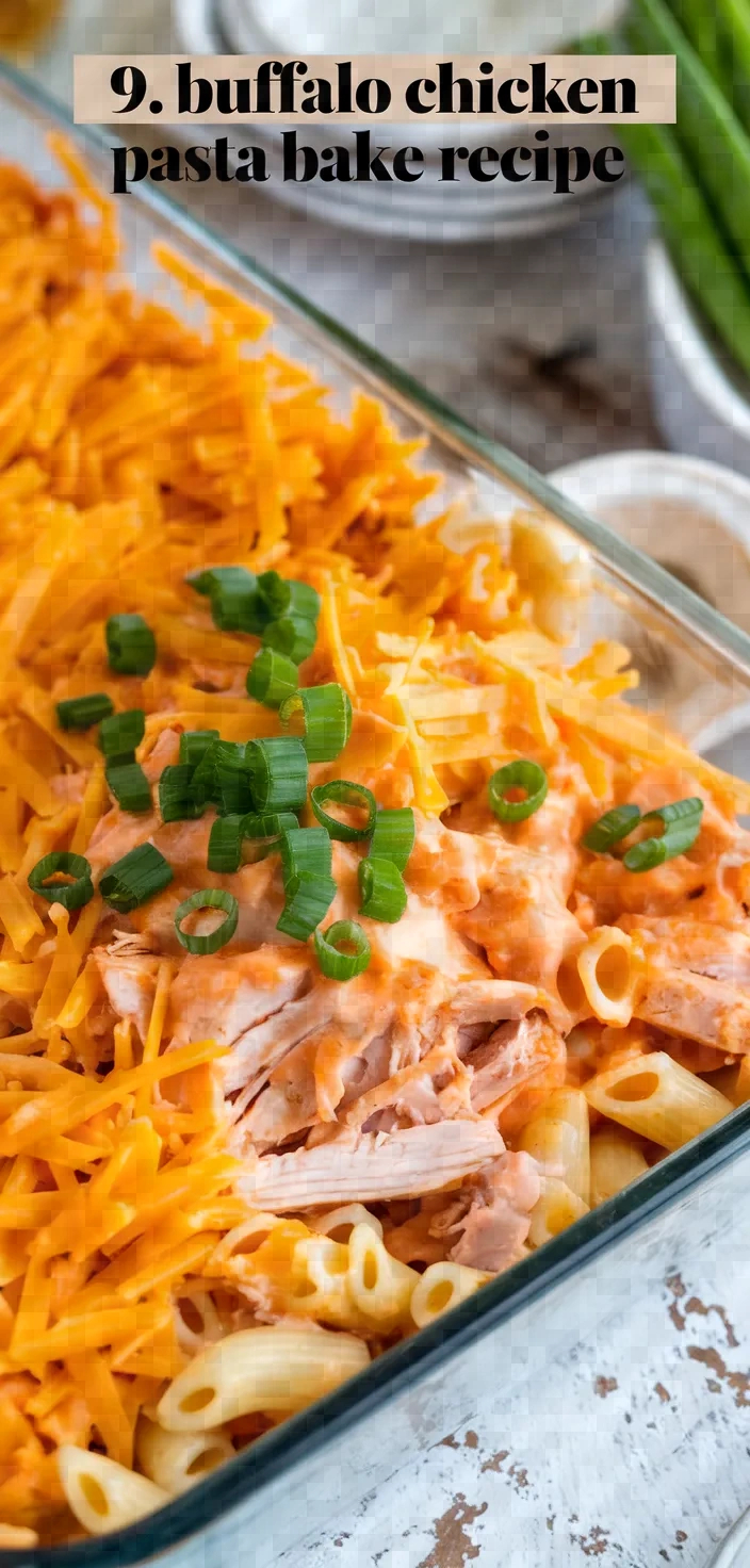 9. Buffalo Chicken Pasta Bake Recipe