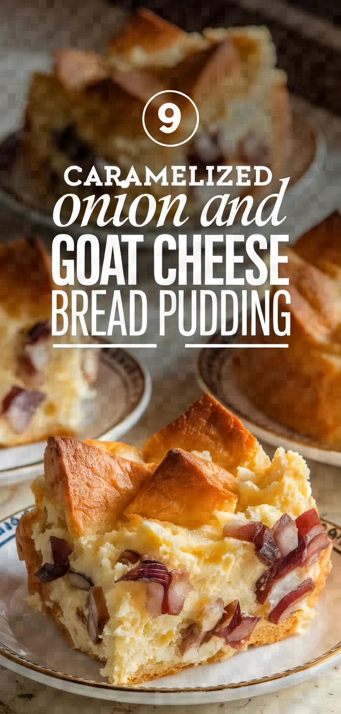 9. Caramelized Onion and Goat Cheese Bread Pudding