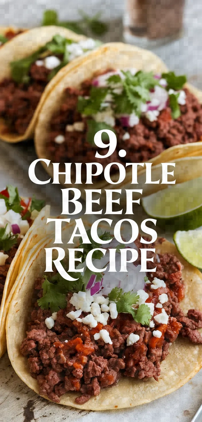 9. Chipotle Beef Tacos Recipe