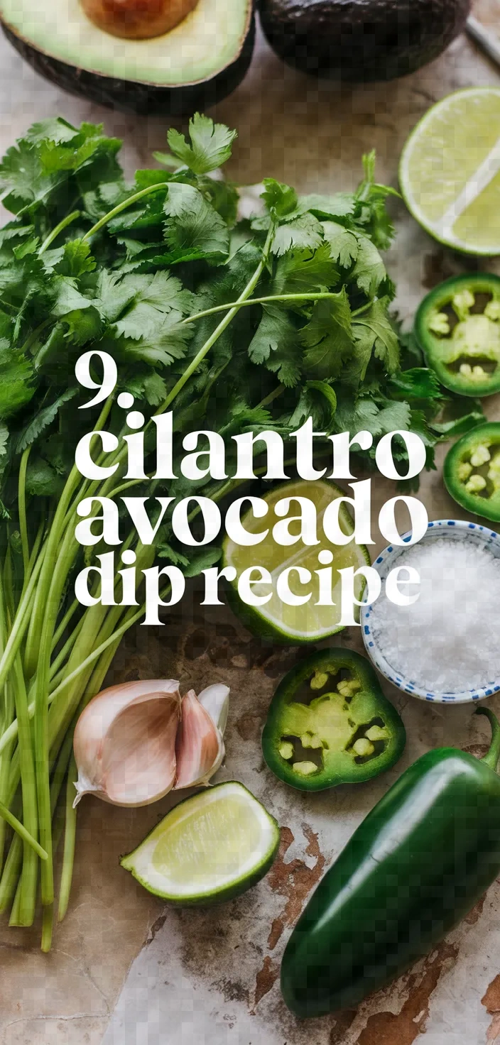 9. Cilantro Avocado Dip Recipe