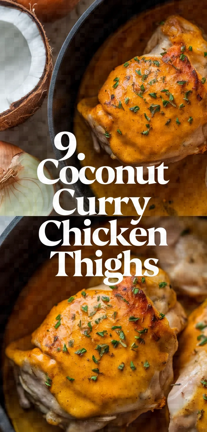 9. Coconut Curry Chicken Thighs