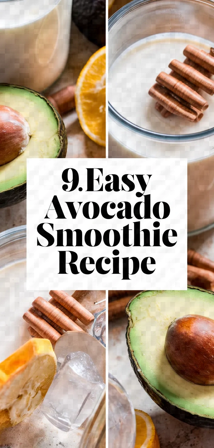 9. Easy Avocado Smoothie Recipe