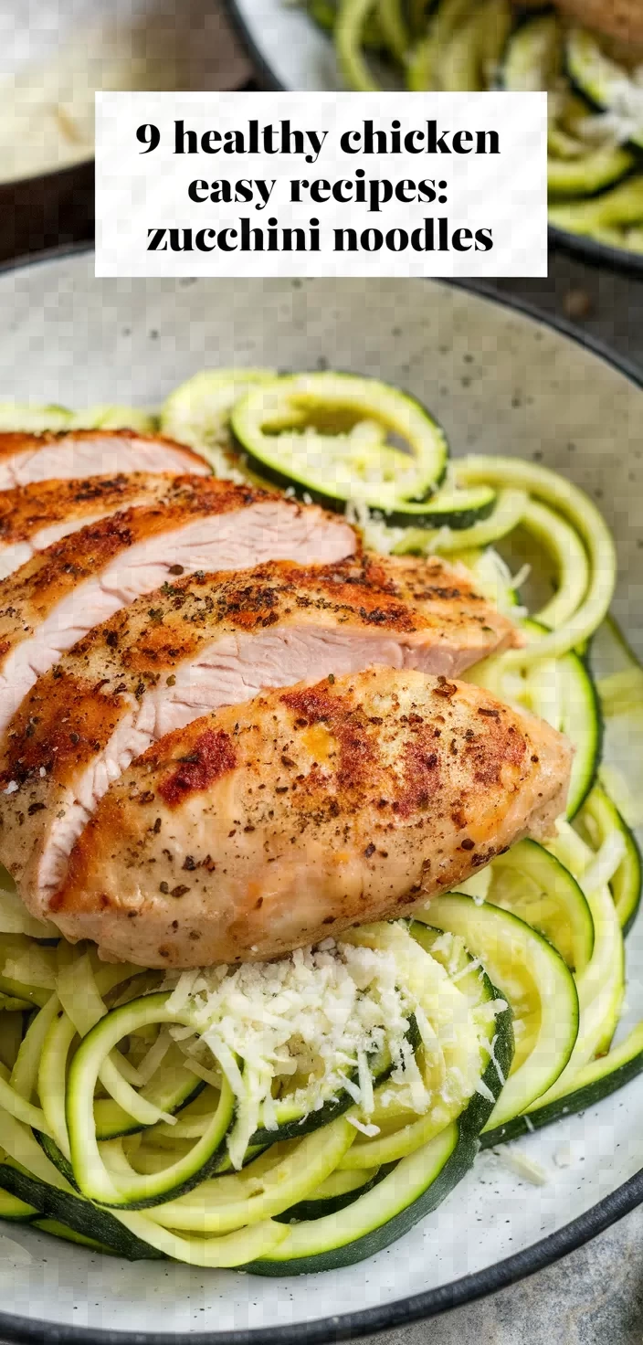 9. Healthy Chicken Easy Recipes: Zucchini Noodles