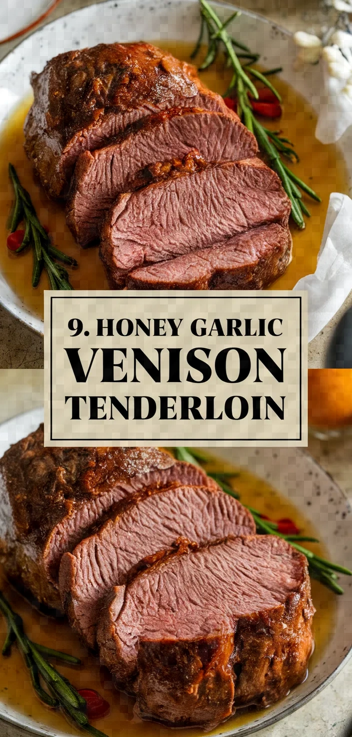 9. Honey Garlic Venison Tenderloin