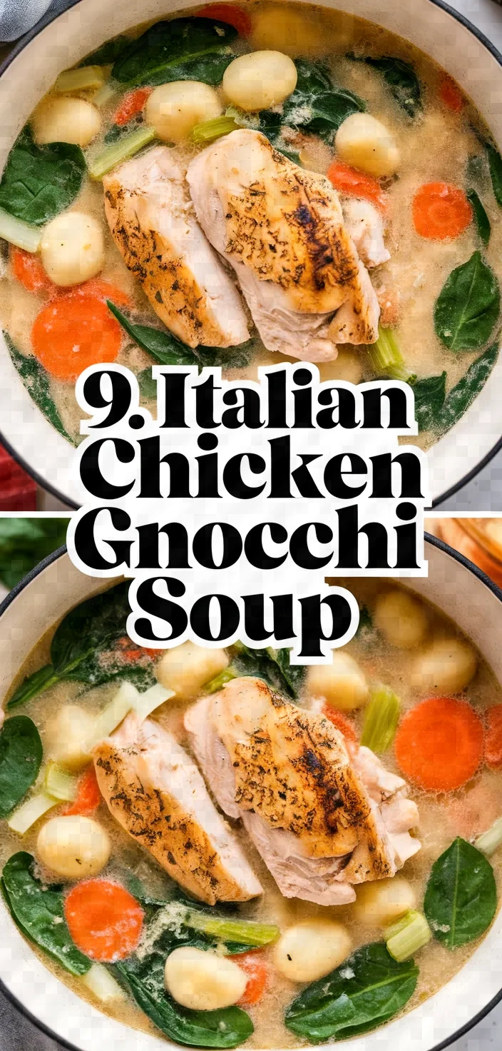 9. Italian Chicken Gnocchi Soup