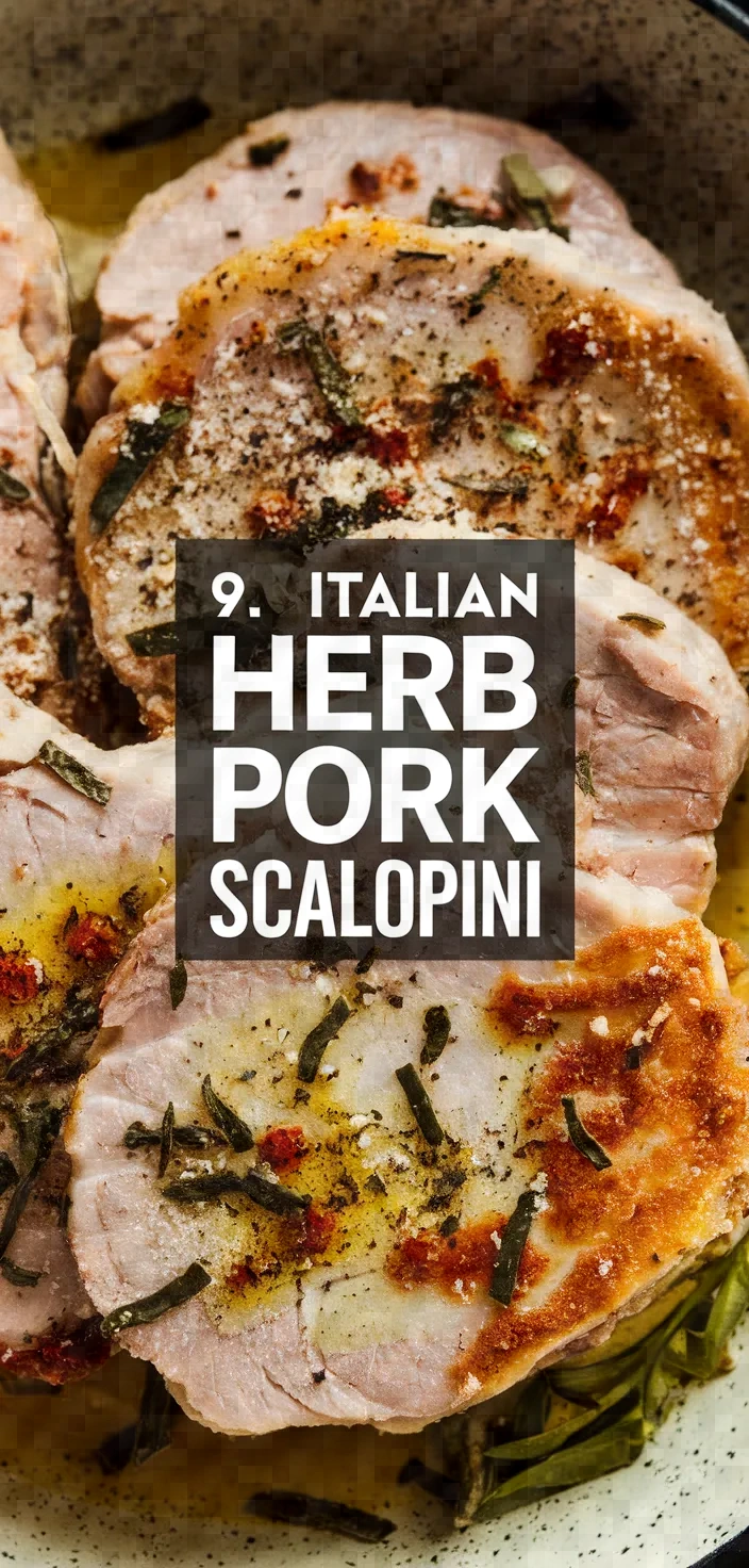 9. Italian Herb Pork Scallopini