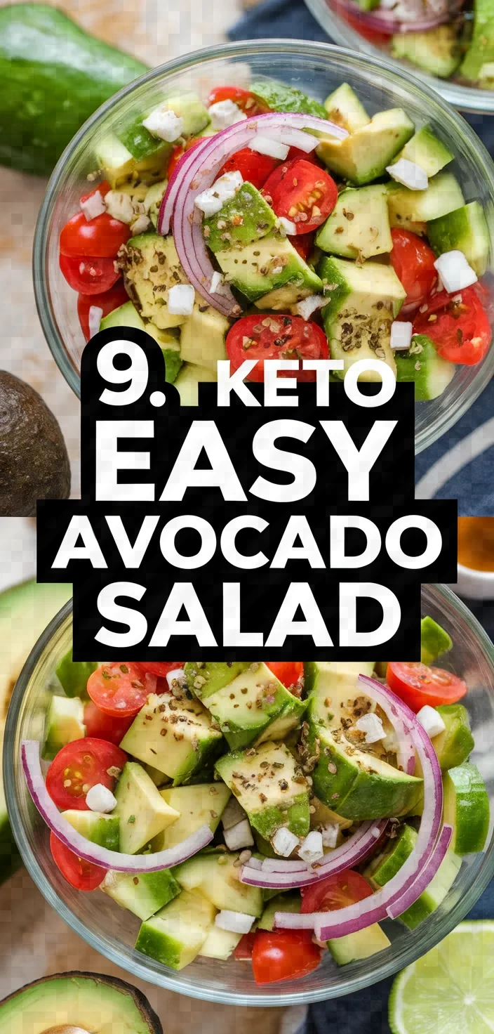 9. Keto Easy Avocado Salad