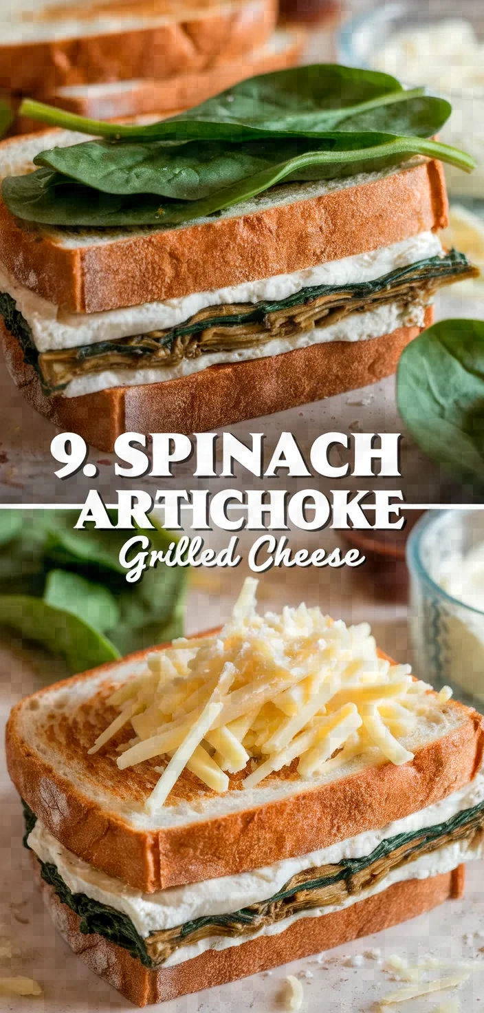 9. Spinach Artichoke Grilled Cheese