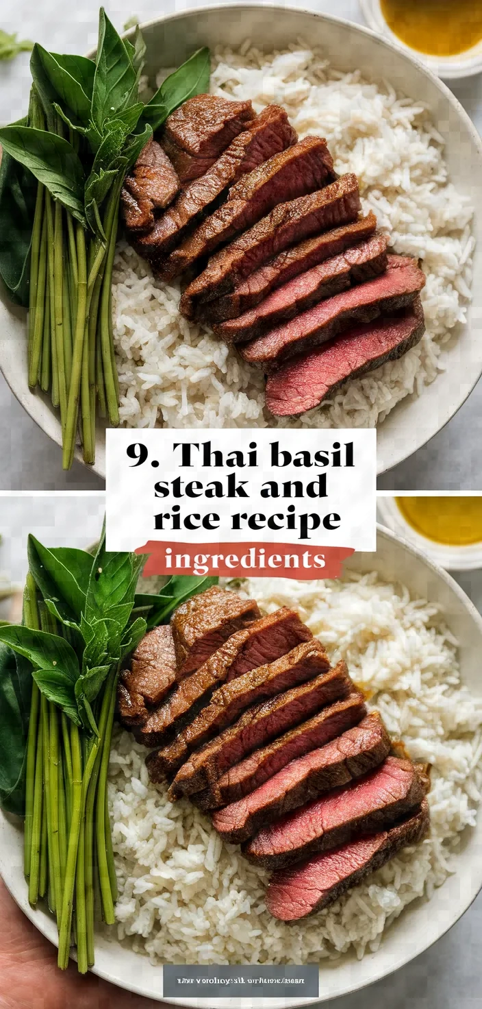 9. Thai Basil Steak and Rice Recipe