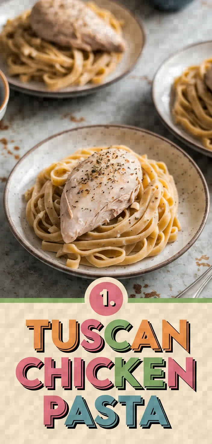 1. Tuscan Chicken Pasta