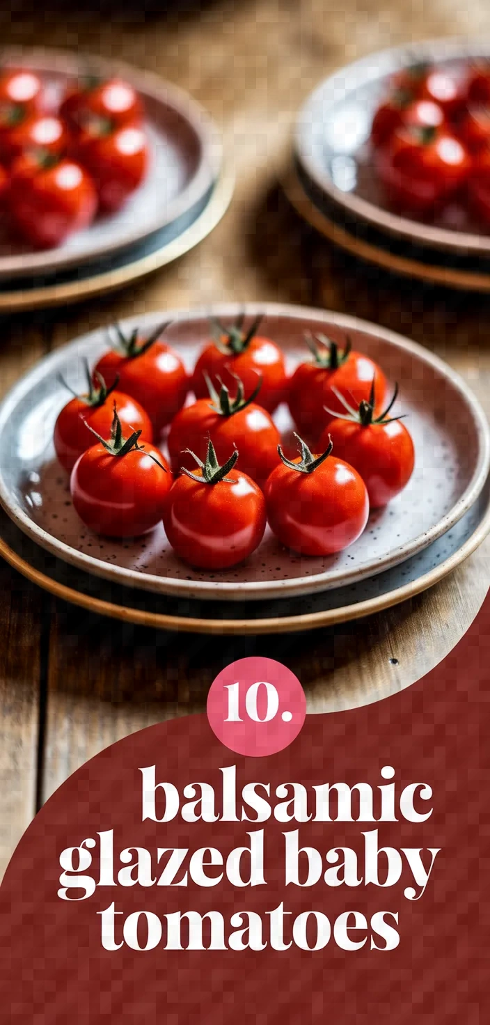 10. Balsamic Glazed Baby Tomatoes