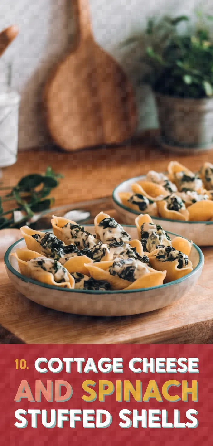 10. Cottage Cheese and Spinach Stuffed Shells