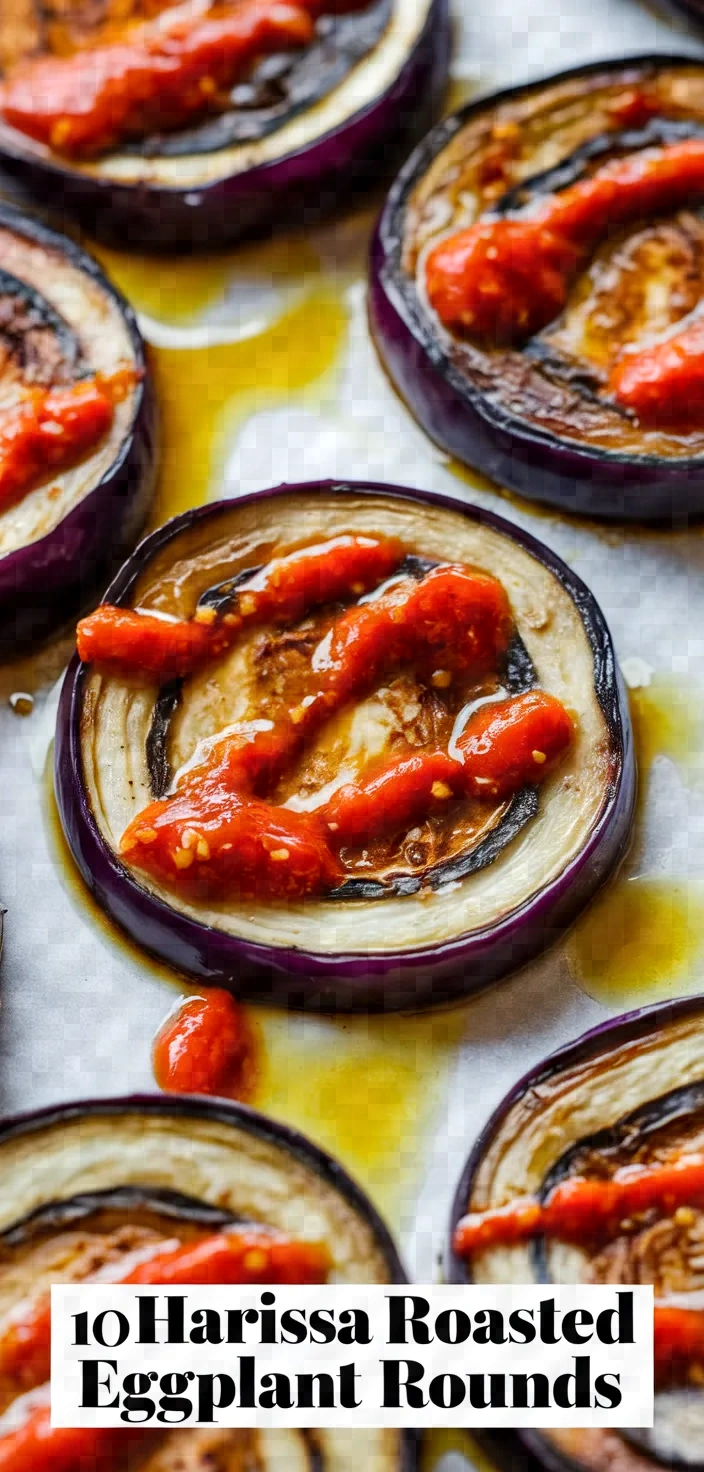 10. Harissa Roasted Eggplant Rounds