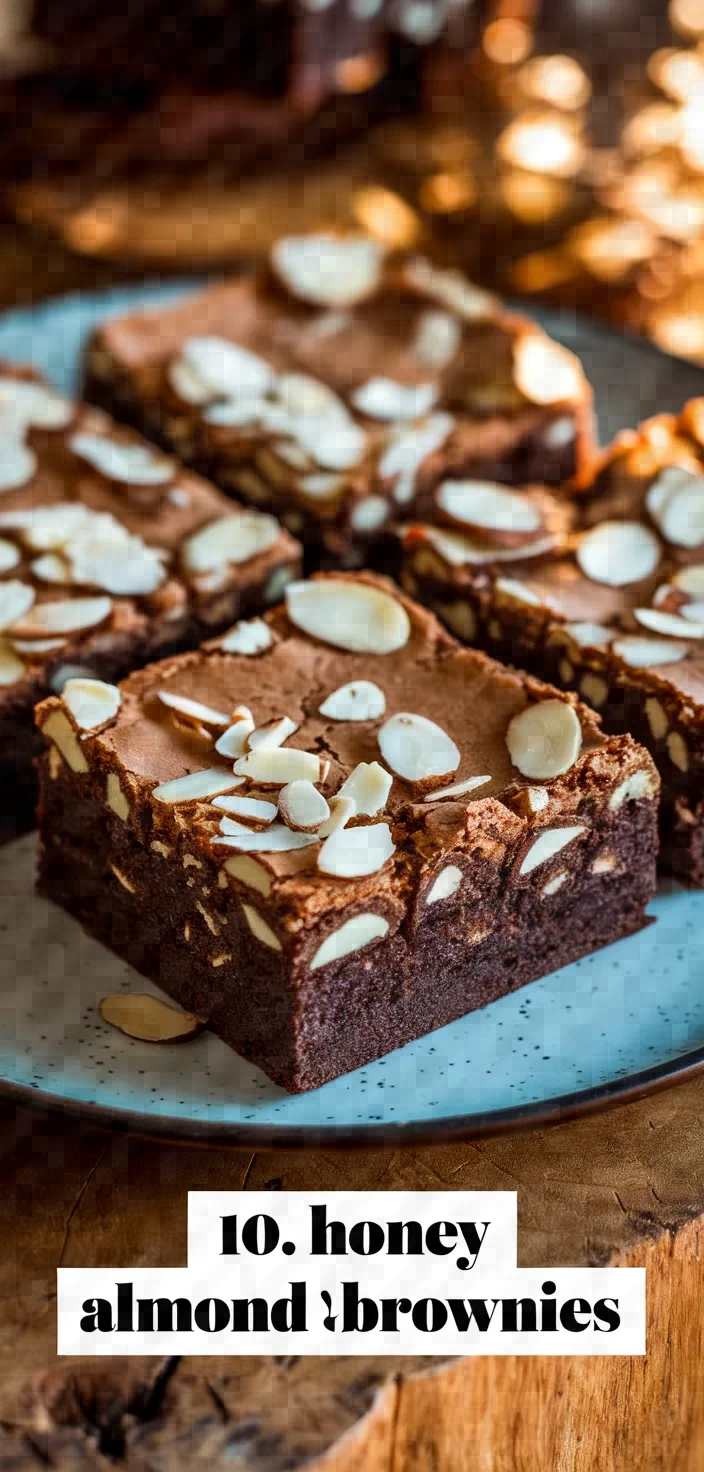 10. Honey Almond Brownies