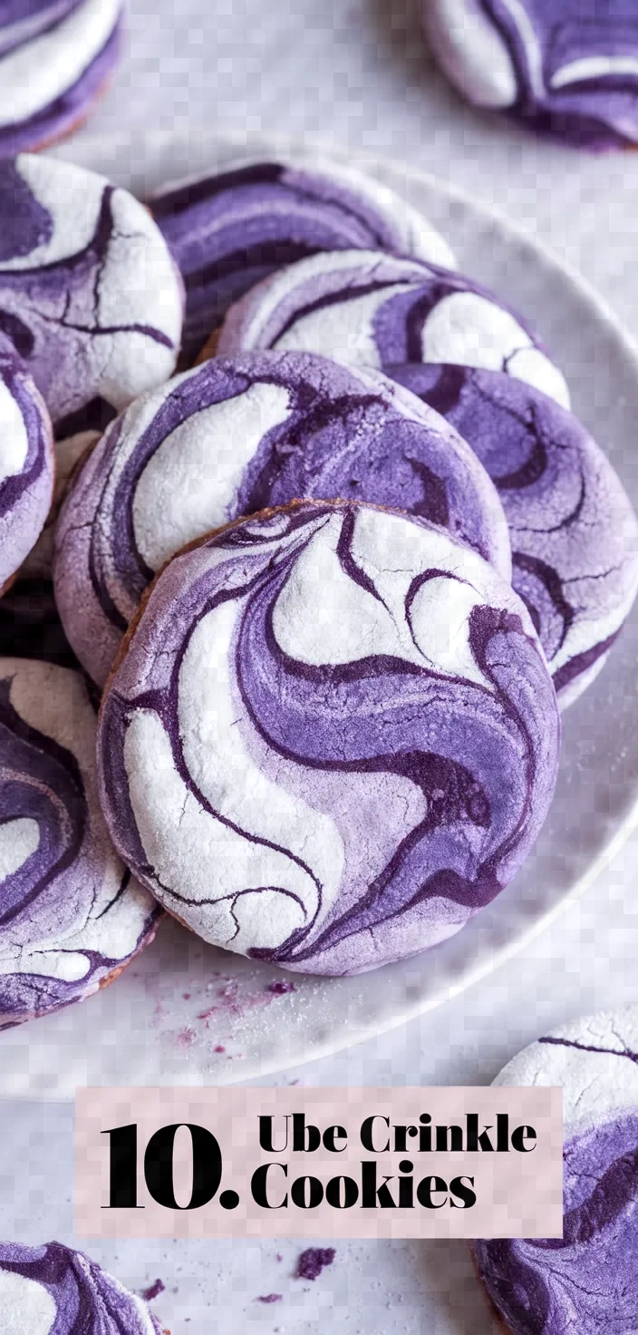 10. Ube Crinkle Cookies