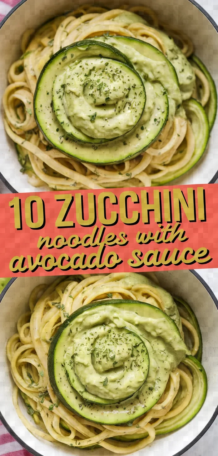 10. Zucchini Noodles with Avocado Sauce