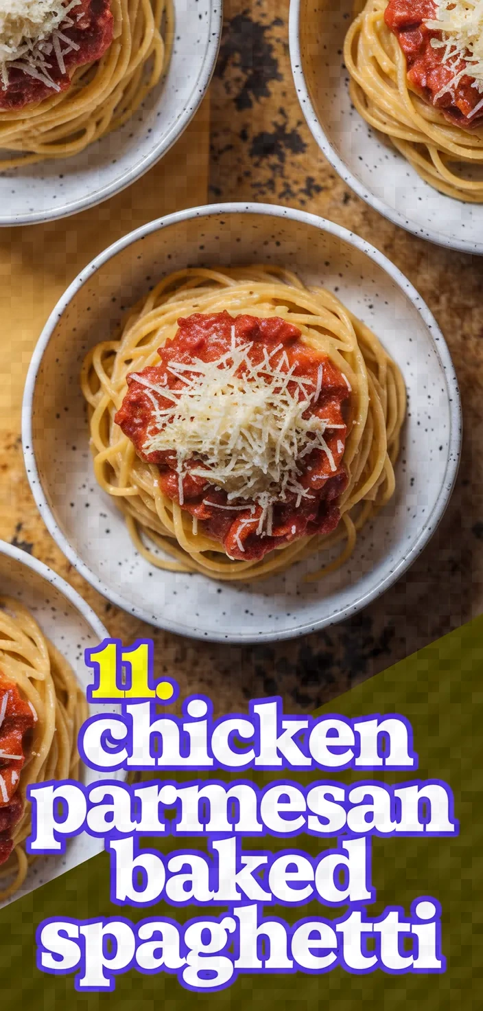 11. Chicken Parmesan Baked Spaghetti