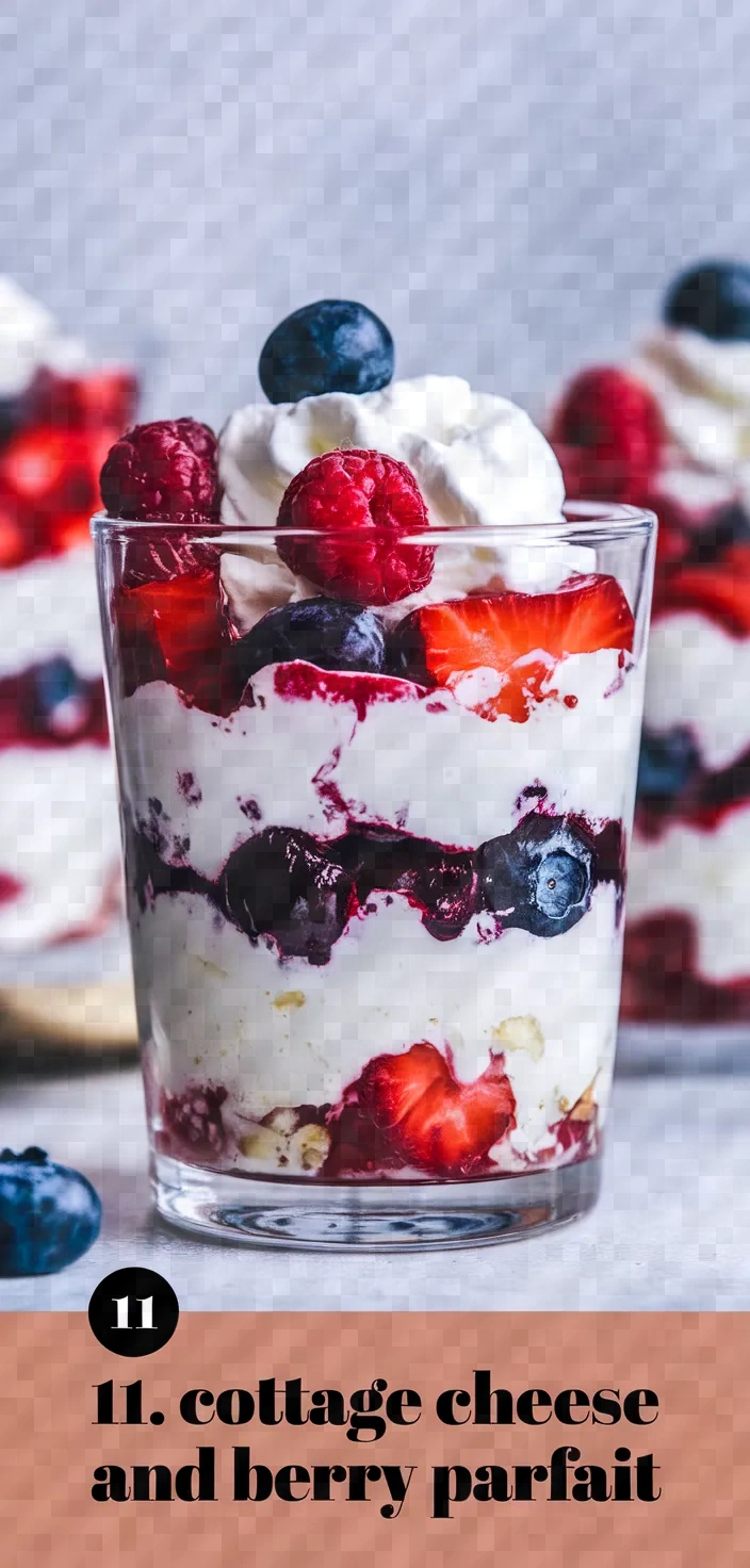 11. Cottage Cheese and Berry Parfait