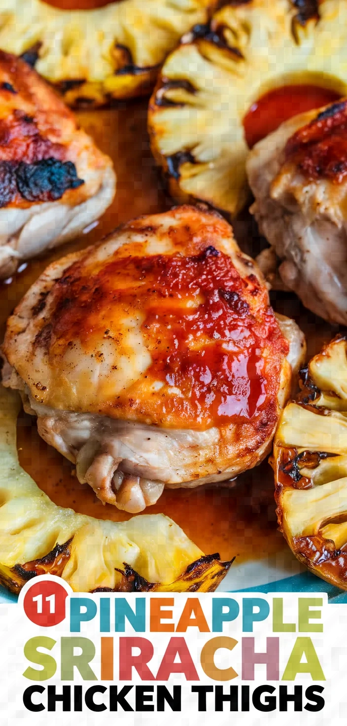 11. Pineapple Sriracha Chicken Thighs