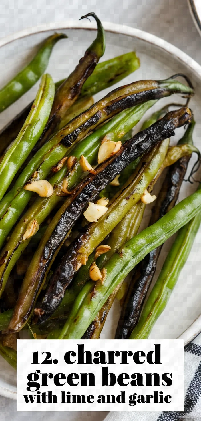 12. Charred Green Beans with Lime and Garlic