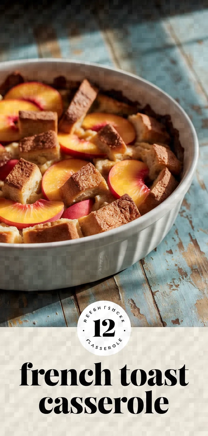 12. Peach French Toast Casserole