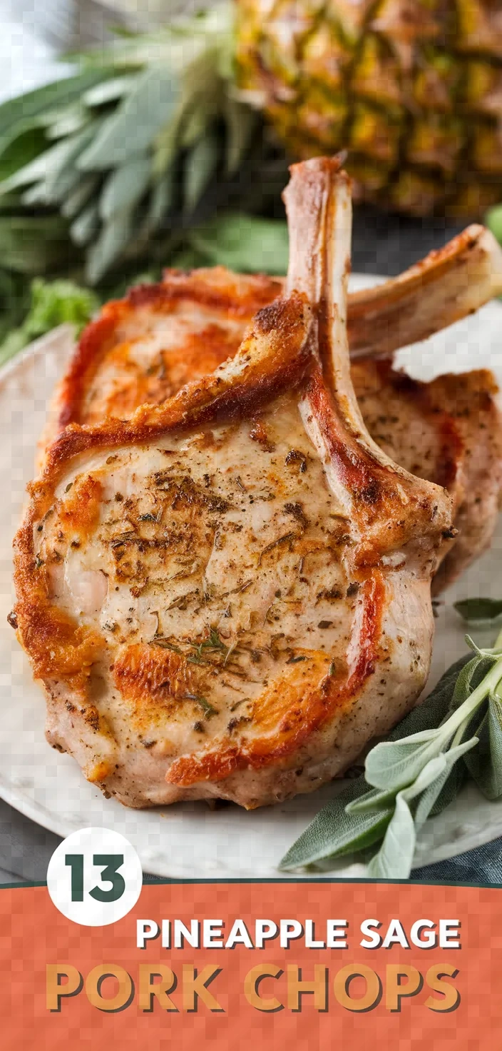 13. Pineapple Sage Pork Chops