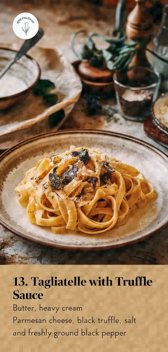 13. Tagliatelle with Truffle Sauce