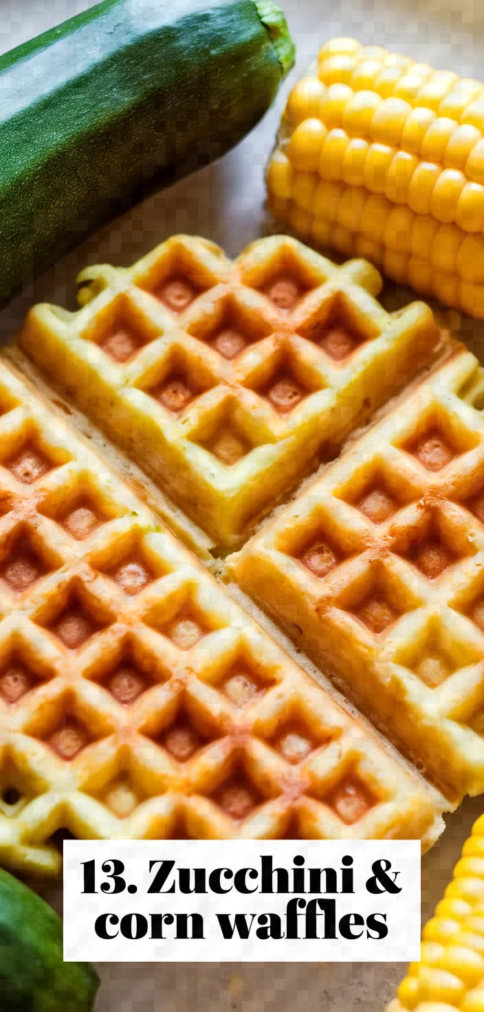 13. Zucchini & Corn Waffles