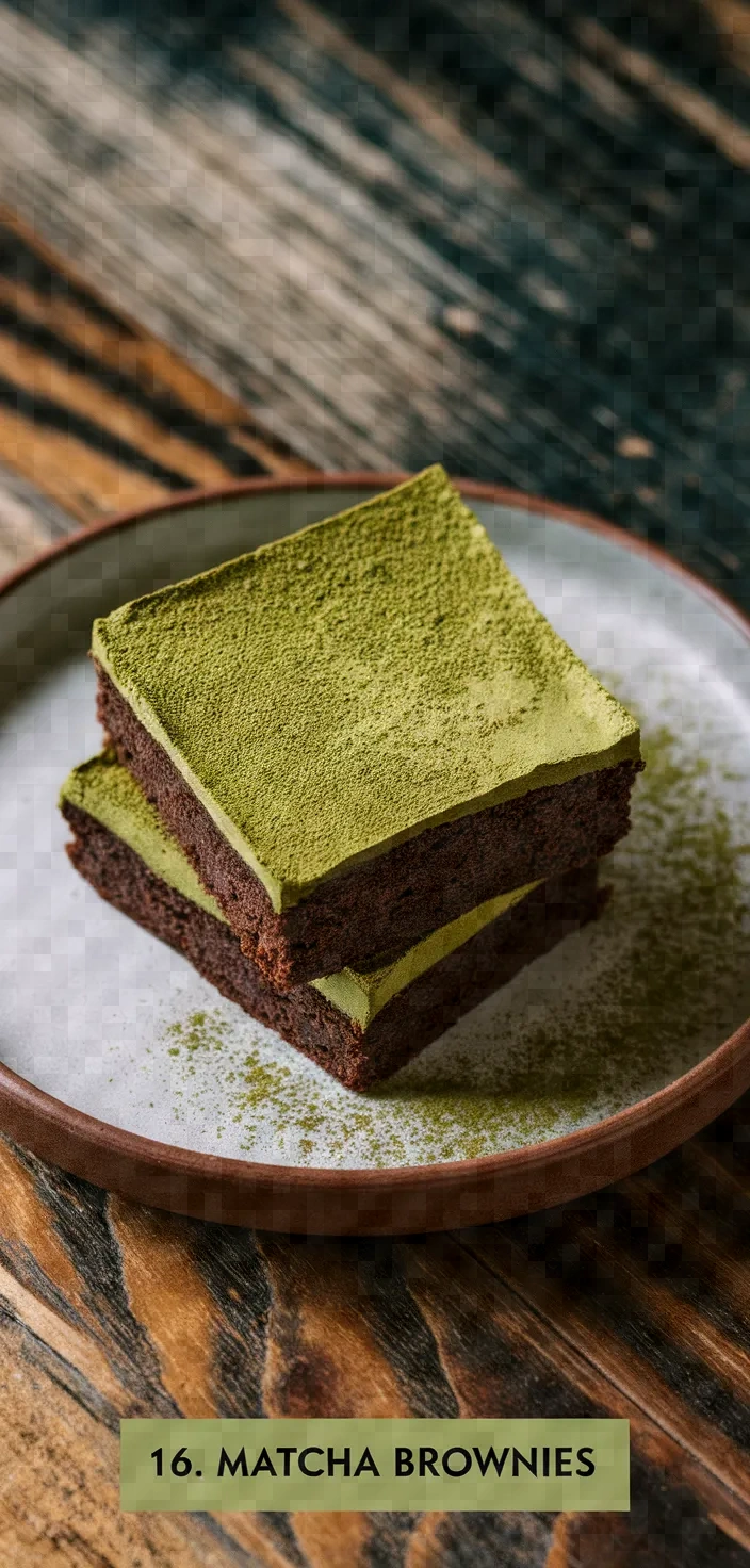 16. Matcha Brownies