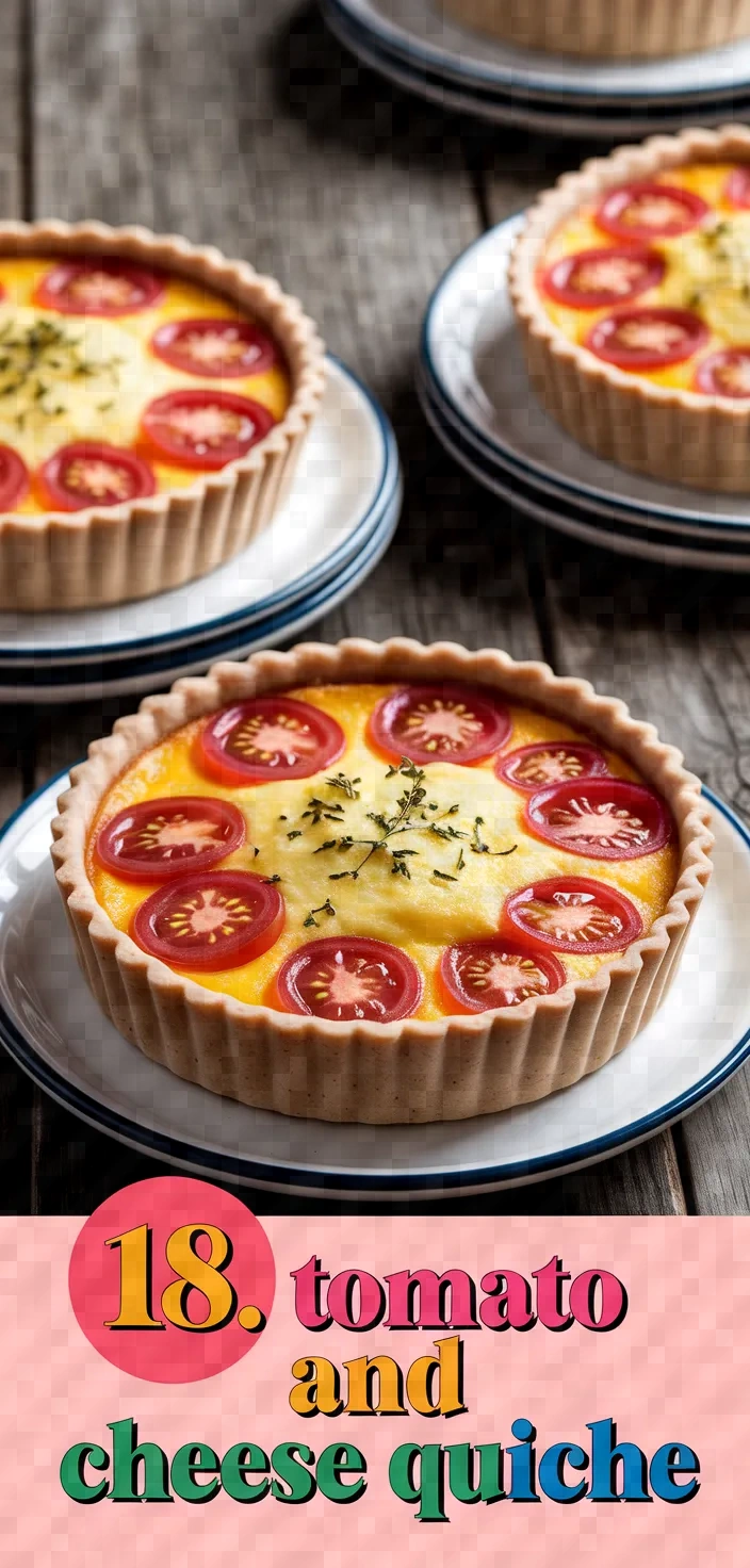 18. Tomato and Cheese Quiche