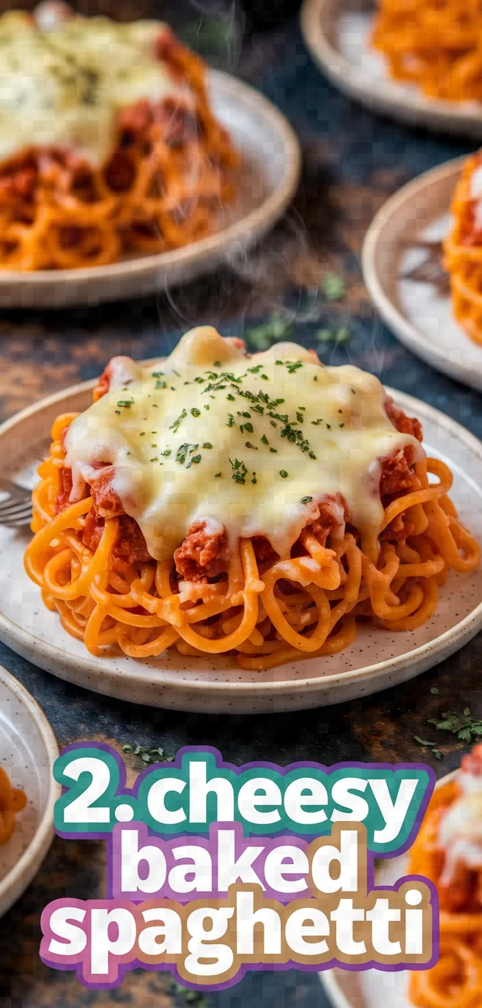 2. Cheesy Baked Spaghetti