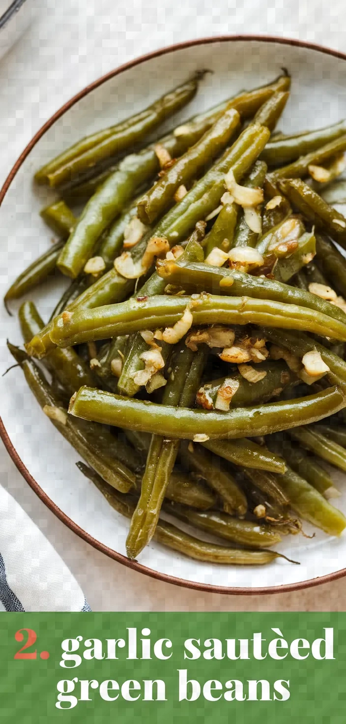 2. Garlic Sautéed Green Beans