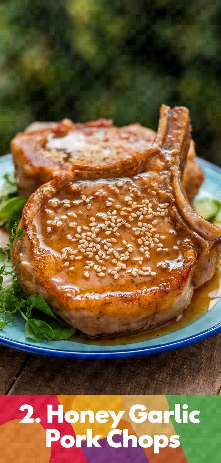 2. Honey Garlic Pork Chops